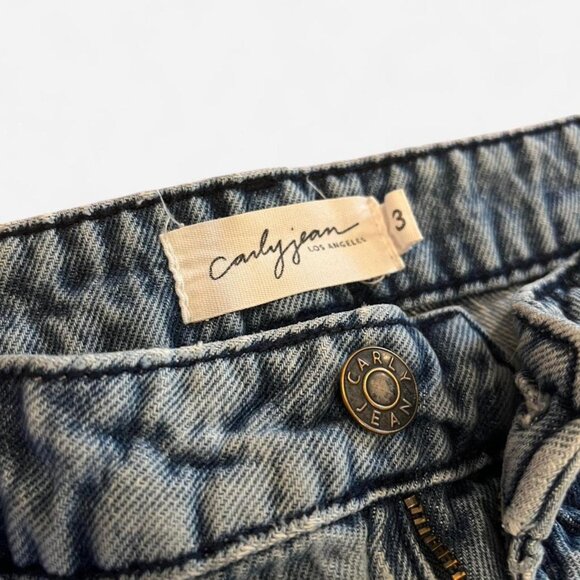 Carly Jean High-Waisted Wide-Leg Distressed Jeans – Size 3 - Picture 5 of 6